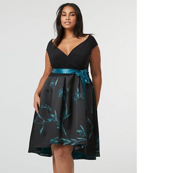 le chateau | Dresses | Le Chateau Plus Size Teal Blue Emerald Green ...